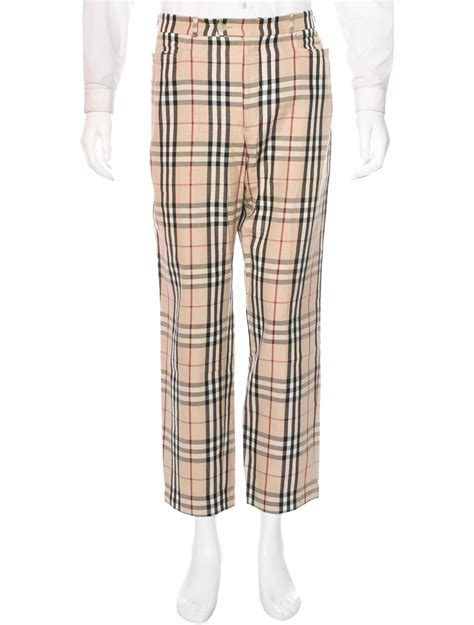 burberry plaid pants replica|burberry nova check trousers men's.